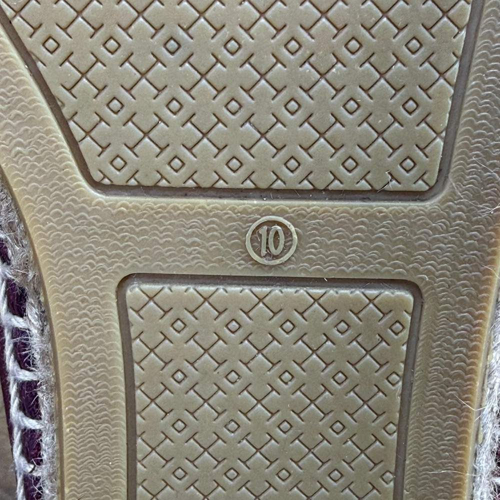 Tory Burch Espadrilles Flats 10 M Agate Red Soft Leather Vacation Resort Summer - Picture 10 of 11